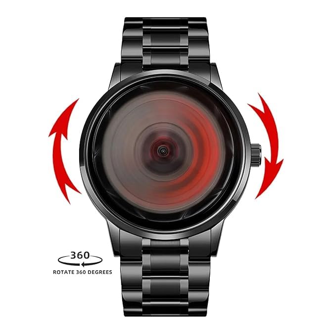 Mercedes-AMG GT Wheel Inspired Black Red Men’s Watch – Sporty, Bold & Stylish Design