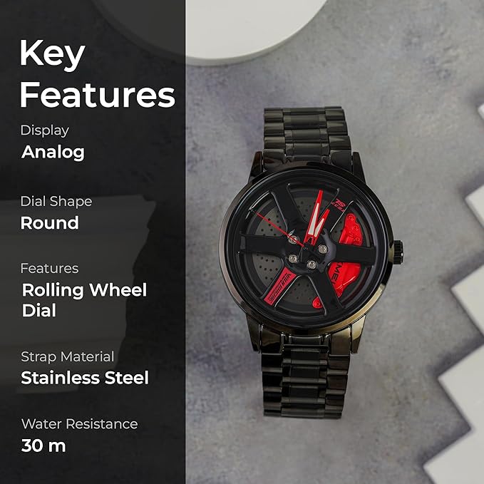 GTR Nismo Wheel-Inspired Watch for Men – Bold Design, Durable Build & Water Resistant