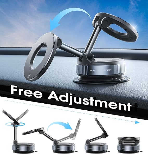 360° Vacuum Magnetic Phone Holder – Strong Suction Mount for Wall, Car, Furniture & Gym | Compatible with iPhone & All Android Phones