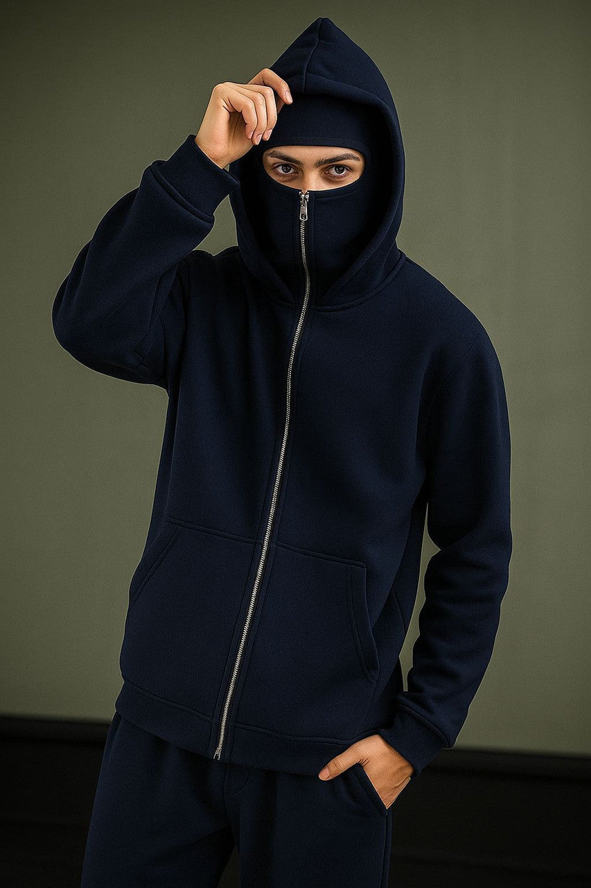 Ninja Style Heavyweight Fleece Hoodie with Built-In Balaclava β 402 GSM Ultimate Winter Streetwear