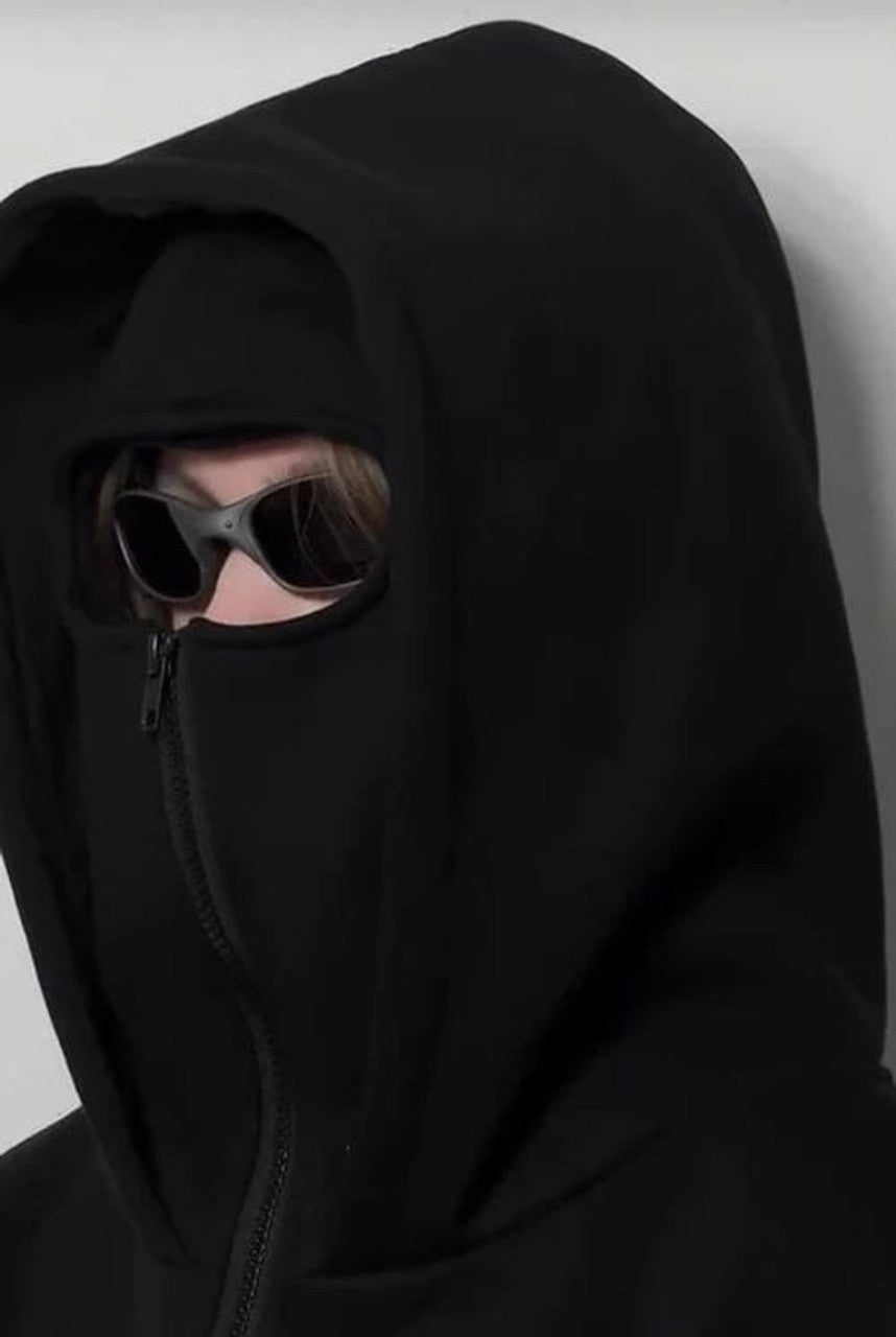 Ninja Style Heavyweight Fleece Hoodie with Built-In Balaclava β 402 GSM Ultimate Winter Streetwear