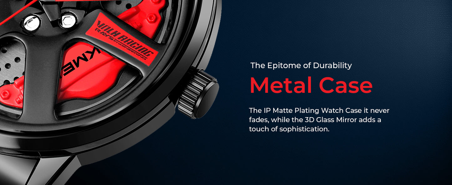 GTR Nismo Wheel-Inspired Watch for Men – Bold Design, Durable Build & Water Resistant