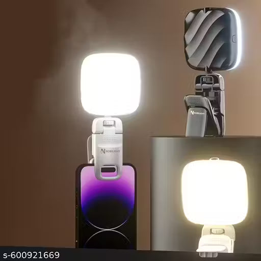 LED Clip-On Video Light – Rechargeable, Adjustable Brightness for Phone & Laptop & camera more.