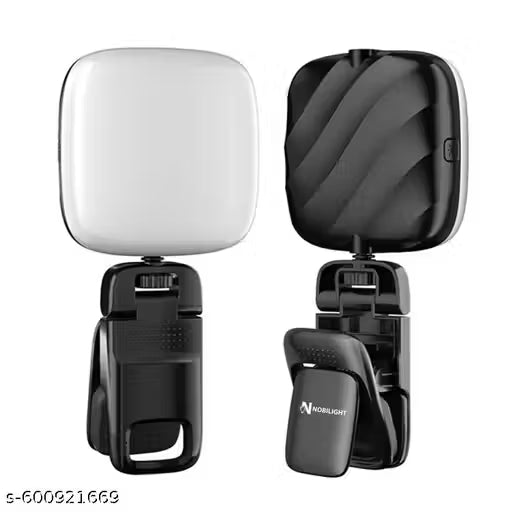 LED Clip-On Video Light – Rechargeable, Adjustable Brightness for Phone & Laptop & camera more.