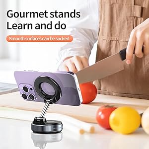 360° Vacuum Magnetic Phone Holder – Strong Suction Mount for Wall, Car, Furniture & Gym | Compatible with iPhone & All Android Phones