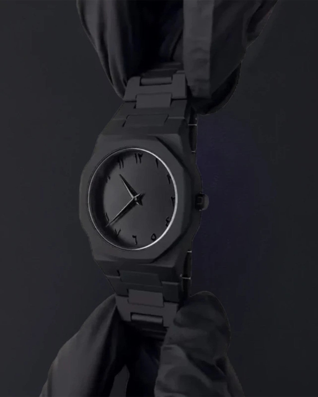 Minimalist Arabic Numeral Quartz Watch for Men – Matte Black Polycarbonate Edition | Lightweight, Modern, and Water-Resistant
