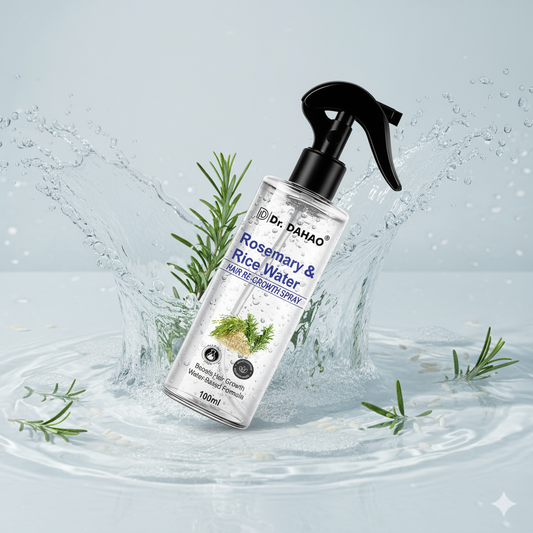 Dr. Dahao Rosemary & Rice Water Hair growth Spray – Natural Hair Growth & Thickness Booster with Rice Water | 100% Herbal Formula | Anti-Hairfall, Smooth & Shiny Hair – 100 ml