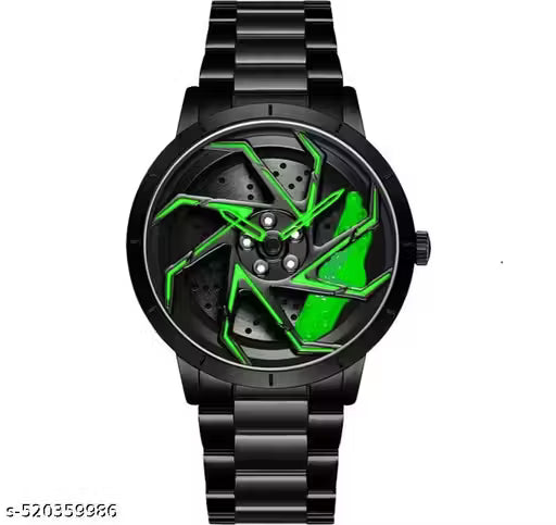 Racing Wheel-Inspired Luxury Men's Watch – Red Rotor Edition